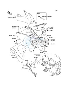 KVF650 4x4 KVF650D7F EU GB drawing Side Covers