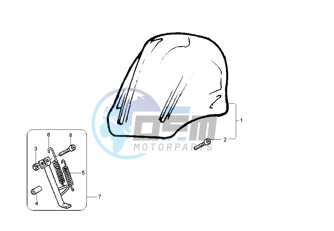 Windshield - Side Stand