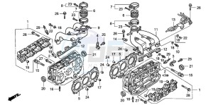 GL1500A GOLDWING ASPENCADE drawing CYLINDER HEAD