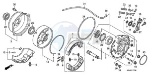 TRX420FEA Europe Direct - (ED / 2ED 4WD) drawing REAR BRAKE PANEL