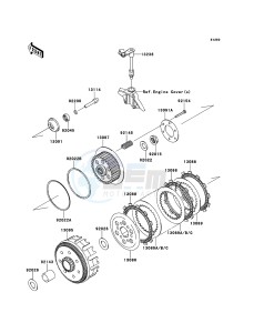 KLX250 KLX250S9F GB XX (EU ME A(FRICA) drawing Clutch