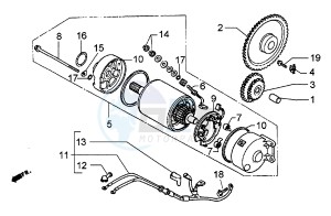 Hexagon 250 GT (5791881) 5791881 drawing Starter motor