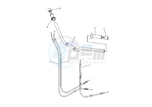 FZ6 FAZER 600 drawing STEERING HANDLE-CABLE