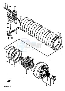 RG500 (E1) Gamma drawing CLUTCH