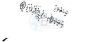 SZX50X X8R-X drawing DRIVE FACE/ KICK STARTER SPINDLE