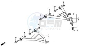 TRX300 FOURTRAX drawing FRONT ARM (TRX300)