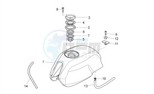 V7 Stone 750 USA-CND drawing Fuel tank