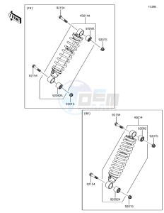 MULE PRO-DXT KAF1000BJF EU drawing Shock Absorber(s)