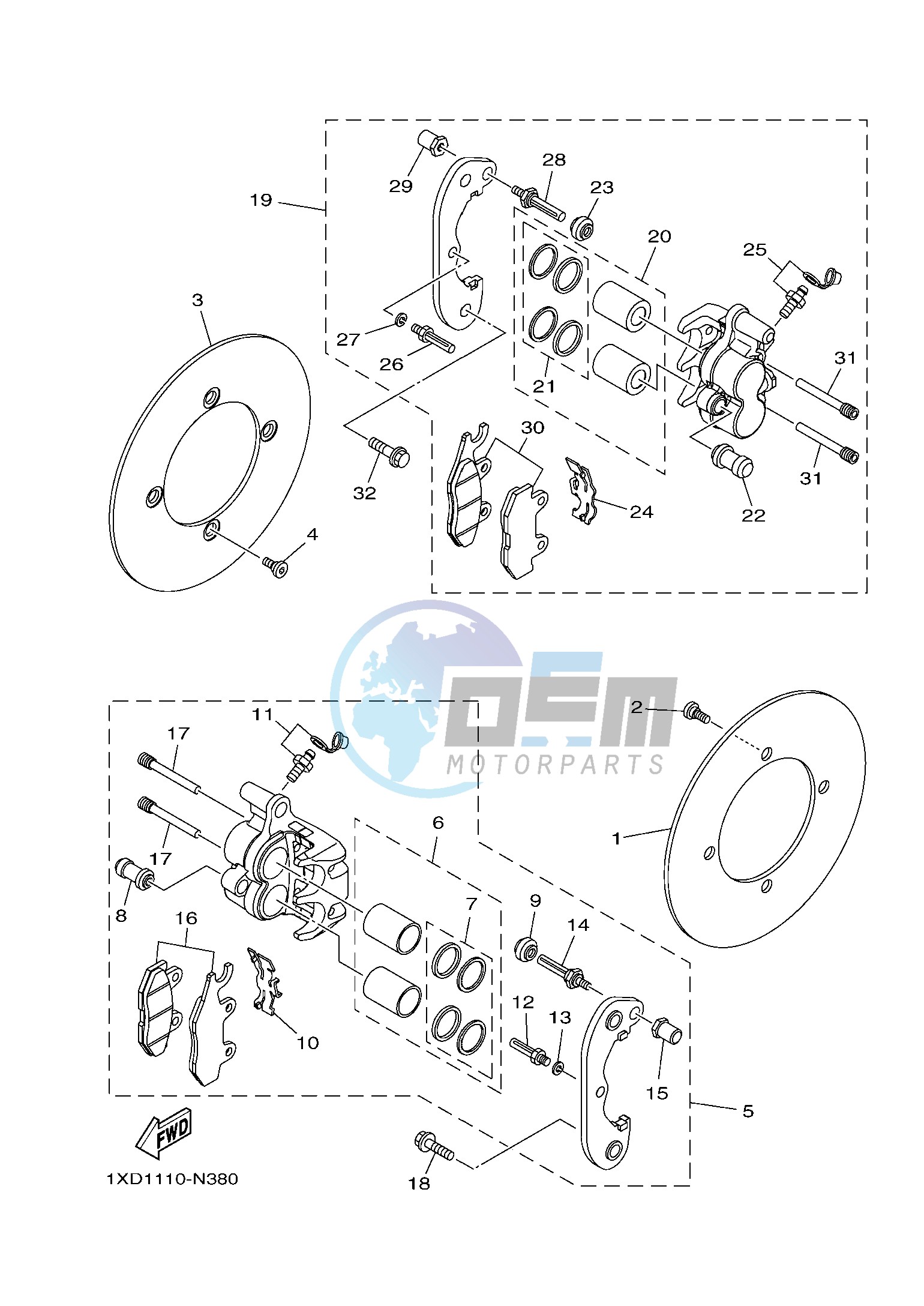 REAR BRAKE CALIPER