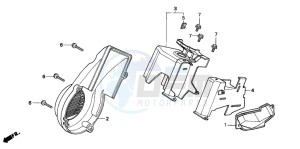 SH75D drawing FAN COVER/SHROUD