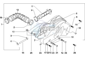 Beverly 500 2005-2006 drawing Air filter