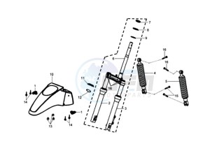 HD 200 drawing FRONT FORK / REAR SUSPENSION