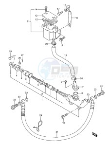 GSX600F (E2) Katana drawing REAR MASTER CYLINDER