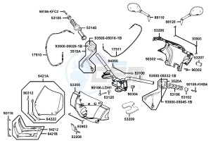 PEOPLE S 300 I drawing Handle Steering - Handle Cover