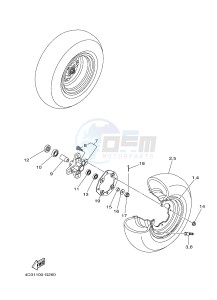 YFM250R YFM25RD RAPTOR 250 (1BTN 1BTP 1BTR) drawing FRONT WHEEL