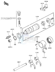 KZ 440 B (B1) drawing GEAR CHANGE DRUM_FORKS -- 81 B2- -