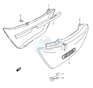 VS1400 (E3-E28) INTRUDER drawing FRAME COVER (MODEL K5 K6 K7 K8)