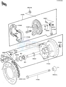 KX 80 C [KX80] (C2) [KX80] drawing REAR HUB_BRAKE_CHAIN -- 82 KX80-C2- -