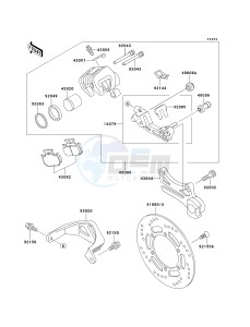 KDX 200 H (H10-H11) drawing REAR BRAKE