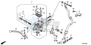 CBR300RF CBR300R Europe Direct - (ED) drawing FRONT BRAKE MASTER CYLINDER (CBR250R/ 300R)