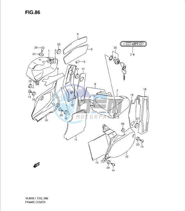 FRAME COVER (VL800CL1 E24)