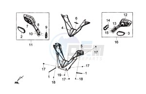 GTS 125I (L8) EU EURO4 drawing COVER HANDLEBAR / MIRRORS L+R