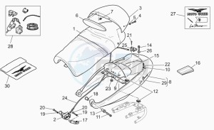 V 11 1100 Le Mans Le Mans drawing Saddle - rear fairing