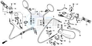 SFX50 drawing HANDLE LEVER/SWITCH/CABLE (2)