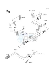 KLX110 KLX110CDF EU drawing Gear Change Mechanism