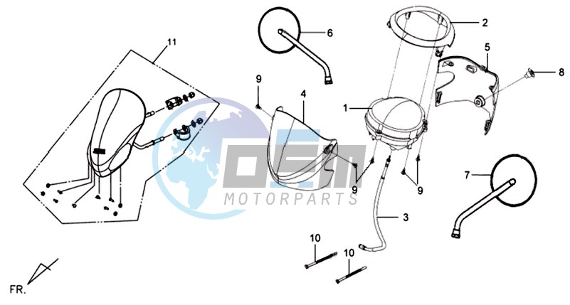 DASHBOARD / MIRRORS / SPEEDOMETER COVER