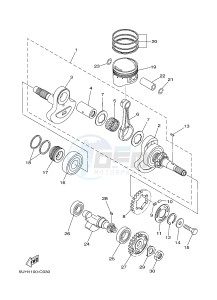 YFM350FWA YFM35FGB GRIZZLY 350 4WD (1NS3 1NS3 1NS4) drawing CRANKSHAFT & PISTON