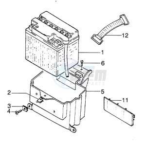 Hexagon 125 LX4 drawing Battery