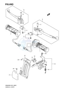 AN650 (E2) Burgman drawing HANDLE LEVER (AN650AK9 AL0 E2,E19)