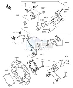 Z1000SX ZX1000LGF FR GB XX (EU ME A(FRICA) drawing Rear Brake