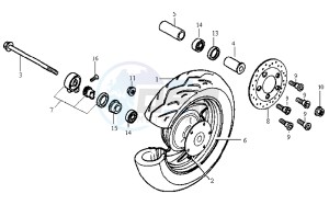 JET BASIX 50 drawing FRONT WHEEL