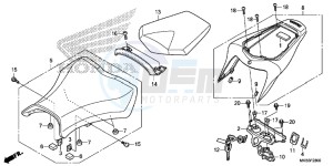 CBR1000RAG CBR1000 - Fireblade ABS Europe Direct - (ED) drawing SEAT ( CBR1000RR/ RA)