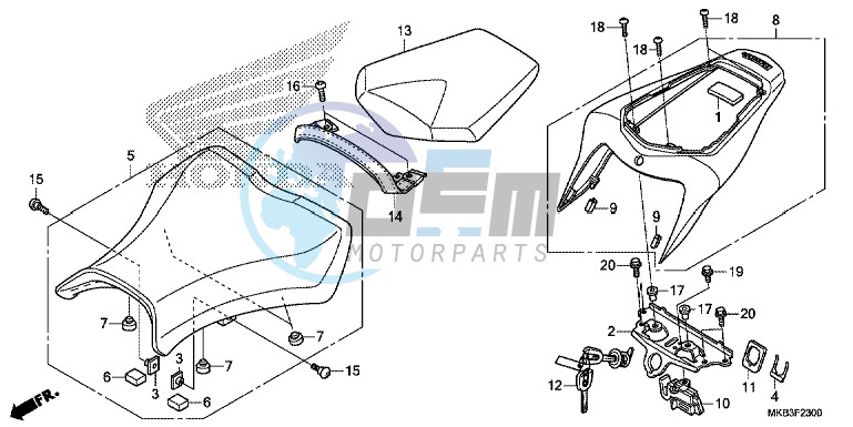 SEAT ( CBR1000RR/ RA)