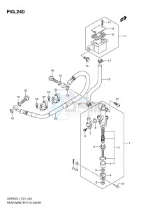 GSF650 (E21) Bandit drawing REAR MASTER CYLINDER (GSF650UL1 E21)