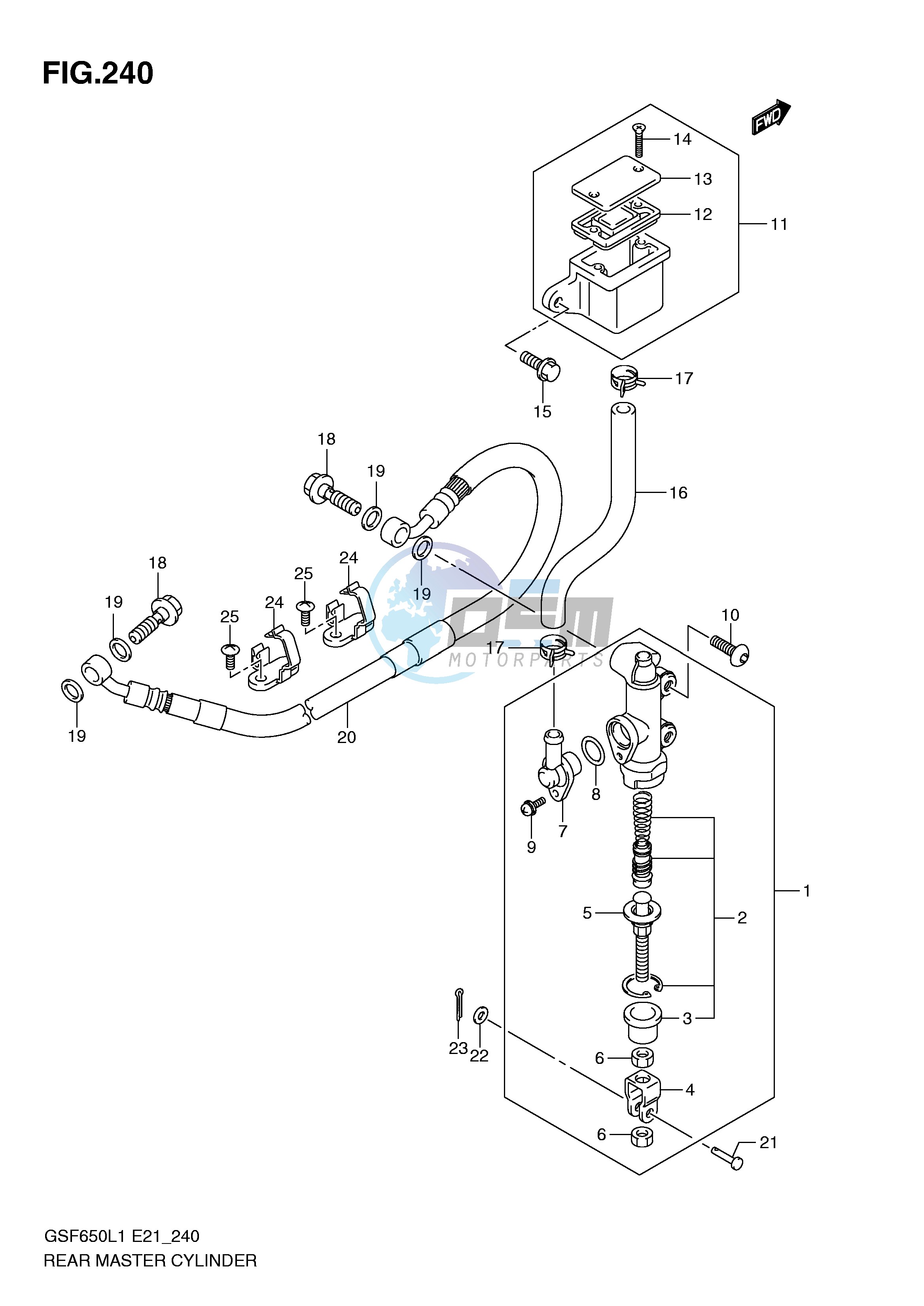 REAR MASTER CYLINDER (GSF650UL1 E21)