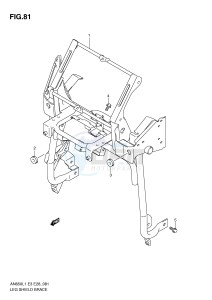 AN650 (E3-E28) Burgman drawing LEG SHIELD BRACE (AN650AL1 E33)