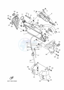 MT-07 MTN690 (BAT1) drawing RADIATOR & HOSE