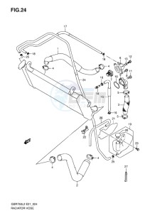 GSR750 EU drawing RADIATOR HOSE