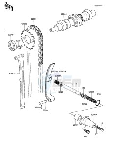 KZ 305 A [CSR] (A1-A2) [CSR] drawing CAMSHAFT_CHAIN_TENSIONER