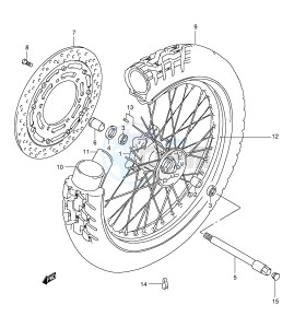 XF650 (E2) drawing FRONT WHEEL