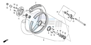 NSR50S drawing FRONT WHEEL