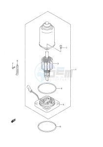 DF 30 drawing PTT Motor Remote Control w/Power Tilt