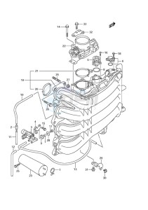 df 175 drawing Intake Manifold/Throttle Body