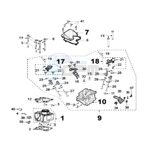 SAT 125 SC drawing CYLINDER HEAD / CYLINDER