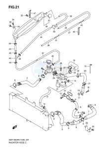 GSF1250 (E2) Bandit drawing RADIATOR HOSE