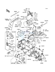 BRUTE FORCE 650 4x4i KVF650FEF EU GB drawing Frame Fittings